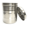 Stainless Steel Heavy Duty Round Dabba Canister Container for Food | Dough | Liquid (4ltr)